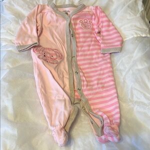 Pink Striped Kids One Piece